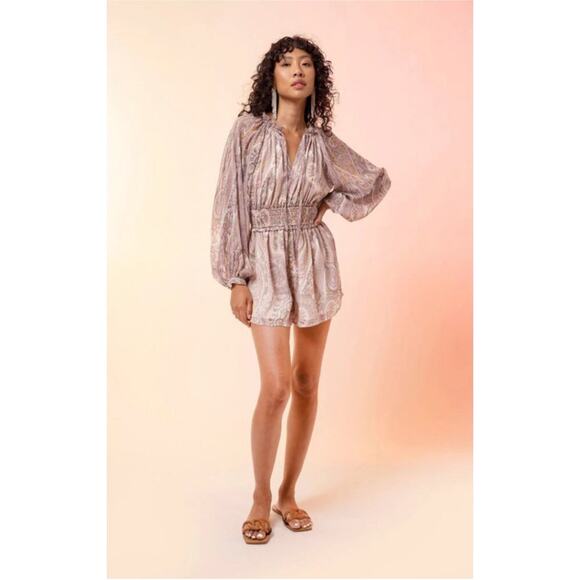 NWT! Line & Dot Paisley Boho Gianni Romper - Size Small (MSRP $148) - Picture 1 of 11